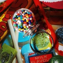 Unique Gumball Machine Ring Snow Globe Bubblegum Adjustable Handmade Fab Retro - £11.35 GBP