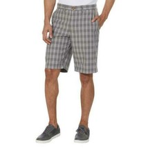 Tommy Hilfiger Classic Fit Flat Front Flat Front Academy Short, Grey, Size: 36W - $29.69