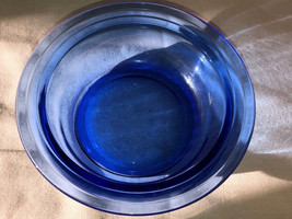 Blue Moderntone 5 Inch Berry Bowl Mint Depression Glass - £12.05 GBP