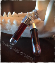 2 Sterling Blood Vials with Anticoagulant - Blood Vial Charm - (Pendant ONLY, Ch - $45.00