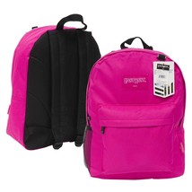 East West Student School Backpack 16 Inch (41cm) Pink with Adjustable Straps - £15.21 GBP