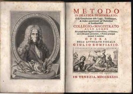 Metodo In Pratica Di Sommario Rompiasio Maritime Law Venice 1733 - £2,302.38 GBP