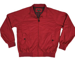 Orvis Weatherbreaker Full Zip Jacket Bomber Mens Size L Red Plaid Lined ... - $53.35