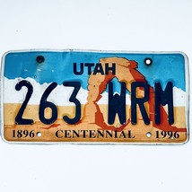 1996 United States Utah Centennial Passenger License Plate 263 WRM - $16.36 CAD
