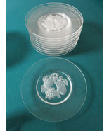 ‘’Val St Lambert’’ Brussels Pattern Salad Plates Frosted Fruits 8&quot; Original - $407.53 MXN