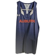 Auburn Womens Small Running Singlet Tigers Fitted Track Tank Top Blue Striped - £15.80 GBP