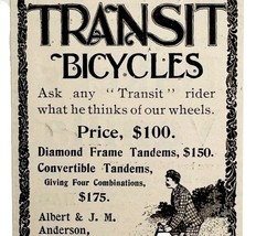 Transit Bicycles Albert &amp; J.M 1897 Advertisement Victorian Bikes ADBN1LLL - $19.99