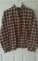 Vintage Viyella Red Tartan Plaid cotton wool button front shirt Size 12 ... - £15.82 GBP