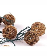 GLOBE ELECTRIC COMPANY INC 65669 Geneva 10LT Rattan Ball Light Set, Brown - $36.23