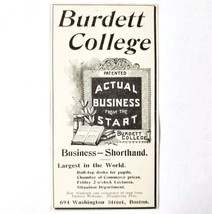 Burdett Business College 1897 Advertisement Victorian Boston School ADBN1A7 - $17.50