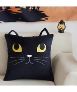 18in*18in Halloween Fall Pillow Cushion Cover Embroidered Velvet Black C... - $15.35