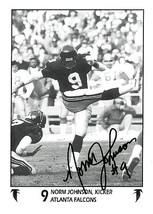 Norm Johnson signed Atlanta Falcons 5x7 B&W Photo #9 - $15.00