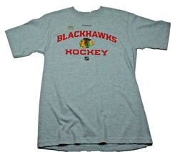  Chicago Blackhawks Reebok Center Ice Locker Room Team Logo NHL Hockey T-Shirt - £15.71 GBP