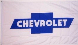 Chevy Logo on white 3 x 5 feet Polyester Flag  - $370.16 MXN