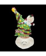 Vintage Heather Goldminc Ceramic Santa Candle Tea Light Holder Christmas... - £19.70 GBP