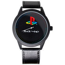 PlayStation Symbol Watch with Faux Leather Strap Black - $36.98
