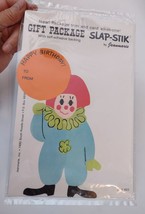 Vintage 1967 Clown Ephemera J EAN Marie Inc Happy Birthday Gift Card Trim Nos - £4.34 GBP