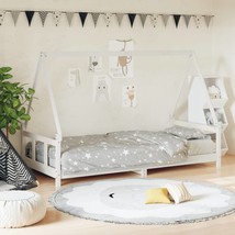 Kids Bed Frame White 90x190 cm Solid Wood Pine - £88.65 GBP