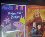 LOT OF 2 :PEPPA PIG: PRINCESS PEPPA [12 EPISODES] + MISSING LINK DVD - $5.93