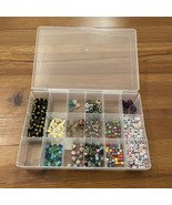 Plastic Organizer Mixed Lot of Artistic Beads Crafting Jewelry Multicolor - £9.43 GBP