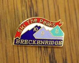 SKI THE PEAKS BRECKENRIDGE,CO COLARDO SKIING PIN - TRAVEL PINBACK BADGE ... - £7.85 GBP