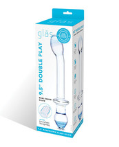 Glas 9.5&quot; Double Play Dual Ended Dildo - Clear - £31.92 GBP