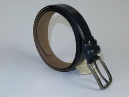 Men Navy Blue Genuine Leather Belt PIERO ROSSI Turkey Soft Full Grain #Navy-B image 6