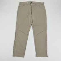 Gap Cropped Zip Cargo Womens Pants Size 8 Beige Stretch Clay Wash - $18.99