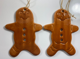 Vintage Lot 2 FOMERZ Glazed 4 7/8 in Gingerbread Christmas Ornaments - £15.81 GBP