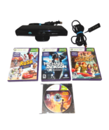 Xbox 360 Kinect Sensor Bar With Cable Extension &amp; 4 Kinect Video Games - £19.41 GBP