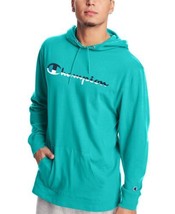 Champion Mens Logo Print Hoodie Size Medium Color Green Reef - $37.99