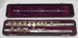 American Artist FLUTE WITH HARD CASE Burgundy Velvet Lining - £58.09 GBP