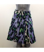 Spanner Women&#39;s A Line Skirt Size 2 Blue Green Patterned Cotton Blend Si... - $7.92