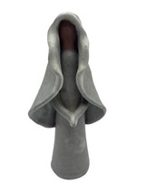 Vintage Nun Statue Figurine Hand Made Studio Art Abstract 7.5&quot; Clay Ceramic - $36.00