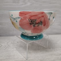 Pioneer Woman Turquoise Floral Cereal Soup Bowl NEW - $11.50