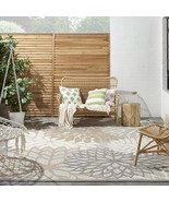 Nourison Aloha Indoor/Outdoor Natural 10&#39; x 14&#39; Area-Rug Tropical Botanical - $395.47