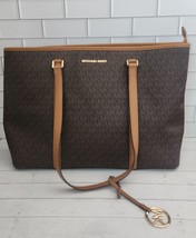 Michael Kors Sady Ladies Large Leather Tote Handbag Acorn/Brown - $99.00