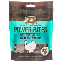 Merrick Power Bites Turducken Recipe Dog Treats - Protein-Rich Soft &amp; Chewy Trea - £10.97 GBP