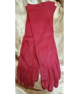 Vintage Wear-Right #120 Double Woven Cotton Womens Red Evening Gloves Sz... - €43,07 EUR