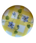 Andrea by Sadek Porcelain Candle Jar Topper Style F Yellow with Violets - $4.32