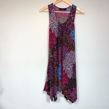Flowy Sheath Dress Women’s Medium/Large Colorful Boho Pattern Sleeveless... - £25.23 GBP