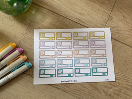 Due Label | Homemade Functional Write- On Planner Stickers, Due Reminder - $3.22
