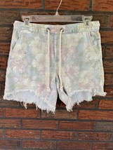 American Eagle Pull On Shorts Small Boyfriend Fit Light Denim Cut Off Fl... - £7.21 GBP