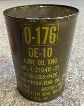 MILITARY 0-176 OE-10 Lube Oil I.C.E 1 Quart Can The American OIL CO. - $18.53