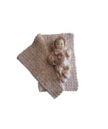 Darice 13&quot; New Born Plastic Baby Doll Porcelain Look Handmade Blanket + ... - $28.06 CAD