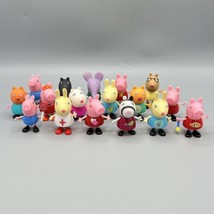 Lot of 17 Peppa Pig Characters Plastic Figures Jazwares Elephant Rabbit Cat - £31.21 GBP