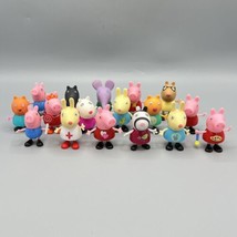 Lot of 17 Peppa Pig Characters Plastic Figures Jazwares Elephant Rabbit Cat - £29.60 GBP