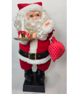 Vintage Santa Clause Animated Motion Christmas Lighted Figure 22&quot; - $32.05 CAD
