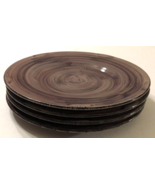 Set of 4 Century Lilac Purple Swirl Retired Ceramic Stoneware Dinner Pla... - $37.56