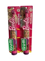 2 Barbie Imagine Big Fearless GUM Soft Power Toothbrush Suction Cup Base... - £12.13 GBP